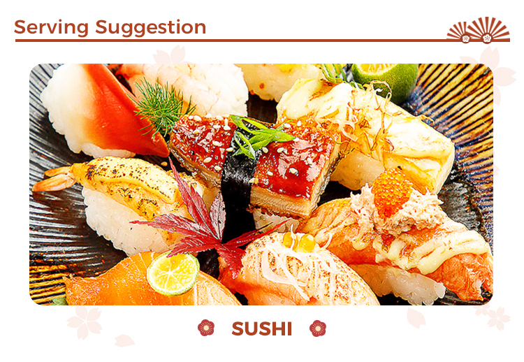 Serving Suggestion - Sushi Vinegar Sugerencia de servicio: vinagre de sushi