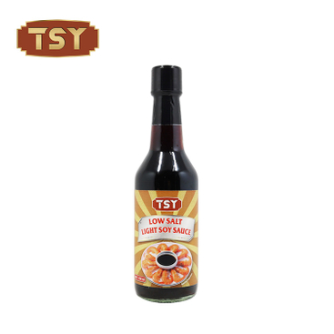150 ml de botella de vidrio pequeña halal salsa de soya baja salina