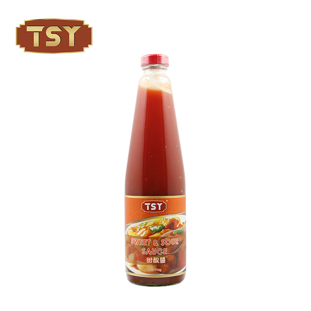 Fábrica China 510g Rich distintivo botella de vidrio de salsa de chile