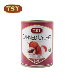 Lichi enlatado dulce fresco natural, embalaje fácil de abrir, 565g