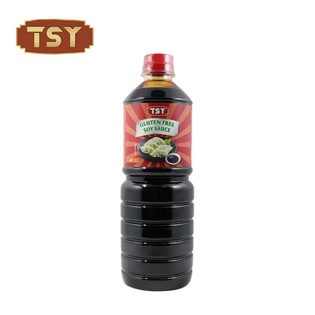 Botella de PET de 1000 ml Salsa de soja sin gluten Halal china Shoyu