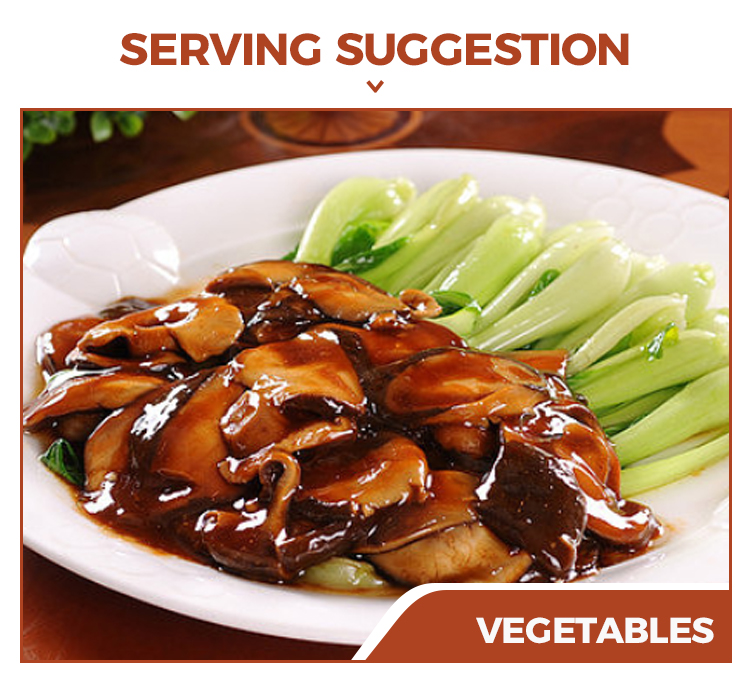 Sugerencia de servicio: salsa de ostras vegetariana