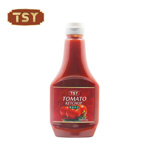 Botella de plástico de 340g de salsa de tomate fresca, sabrosa y amarga para cocinar