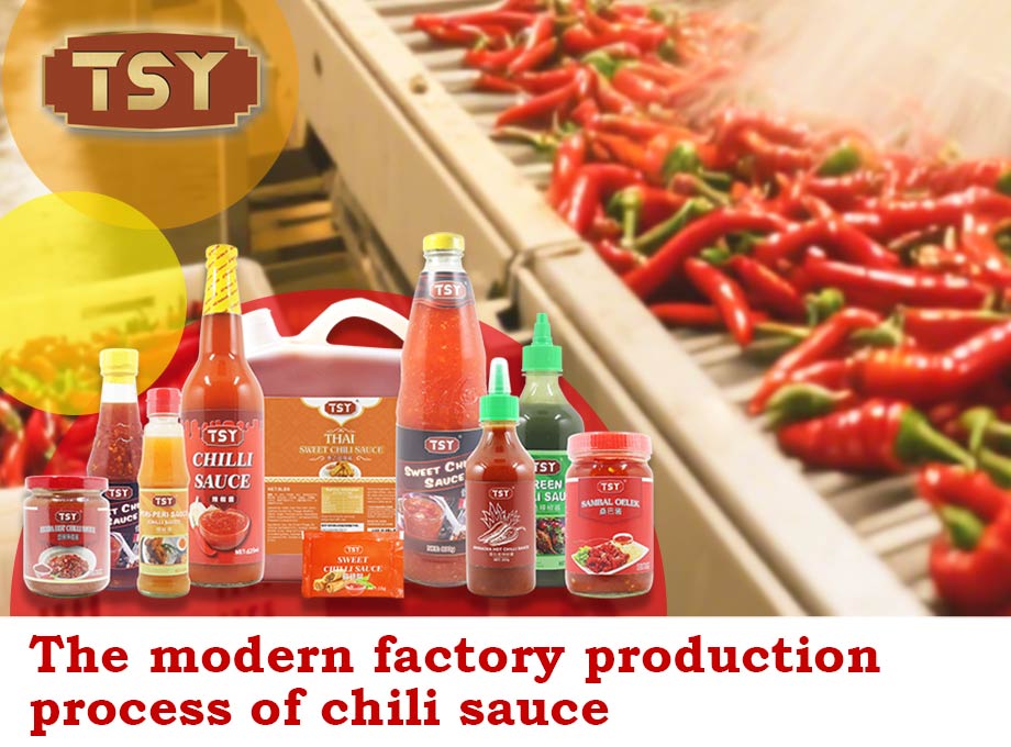 El proceso moderno de producción de fábrica de salsa de chile