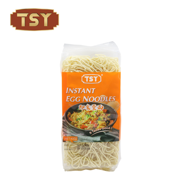 Paquete de bolsa de 500 g de fideos de huevo halal de cocción rápida