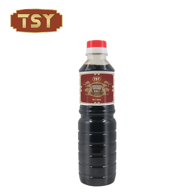 500 ml de salsa de soja oscura china para restaurante