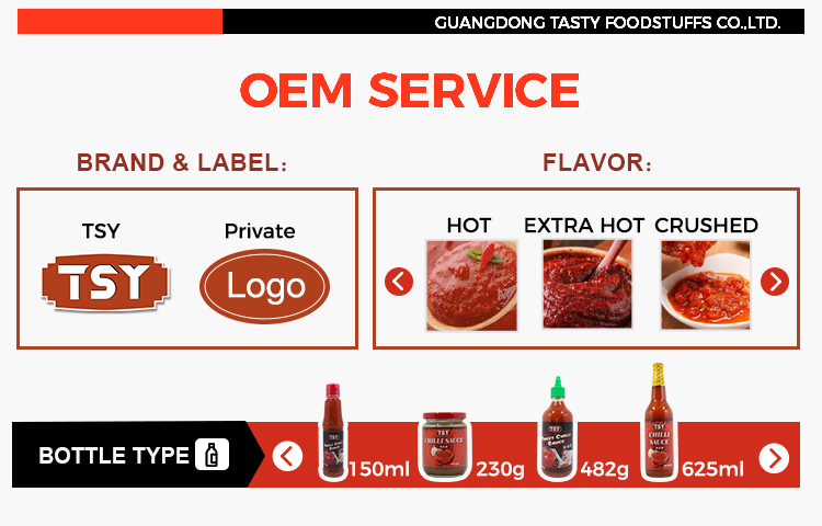 Servicio OEM: salsa de chile