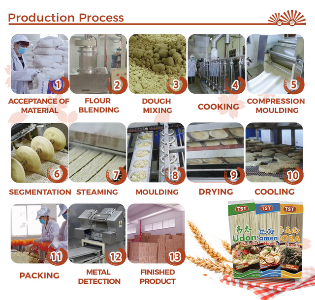 400g Hecho de ramen a granel suave fideos de ramen a granel huevo mein fideos