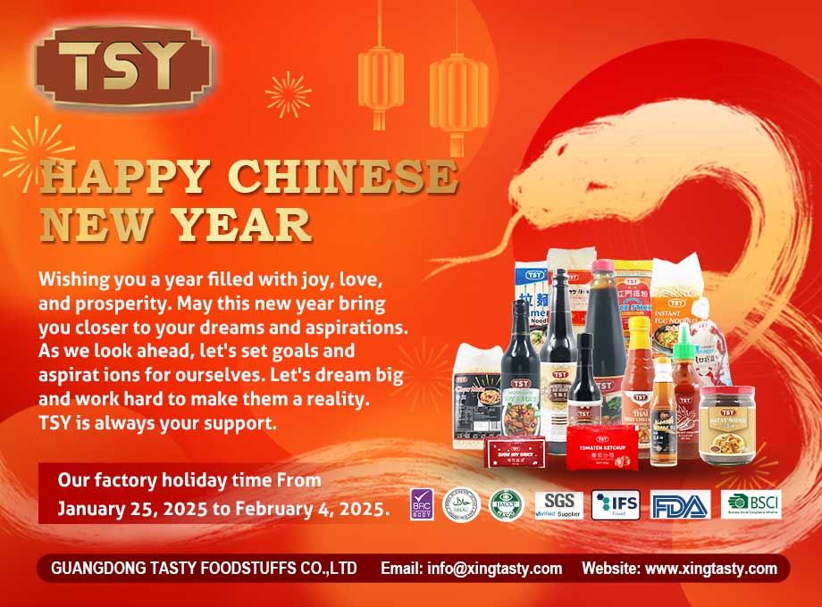 Celebrando el año nuevo con TSY Food: un mensaje de gratitud a nuestros valiosos clientes