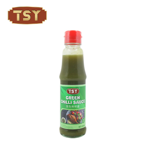 Salsa de chile verde de pimiento picante de fabricación china de 150 ml