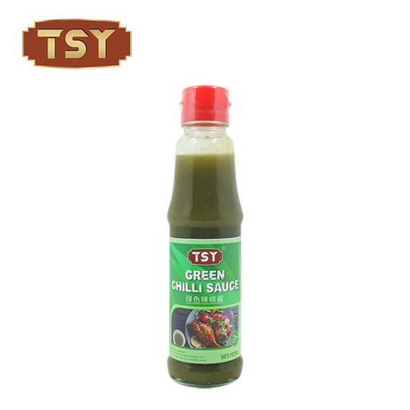 Salsa de chile verde de pimiento picante de fabricación china de 150 ml